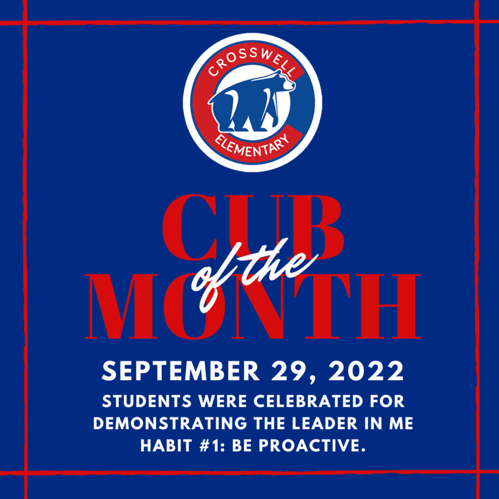 September Cub of the Month