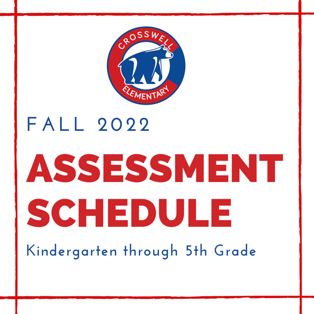Fall Assessment Schedule