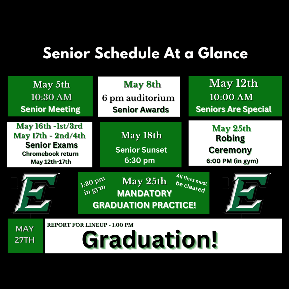 2023 Senior Calendar Easley High School