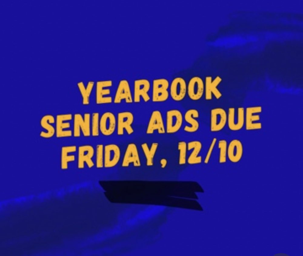 Yearbook Senior Ads Due!