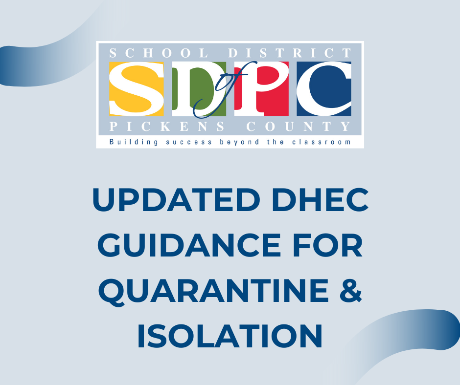 Updated DHEC Guidance 