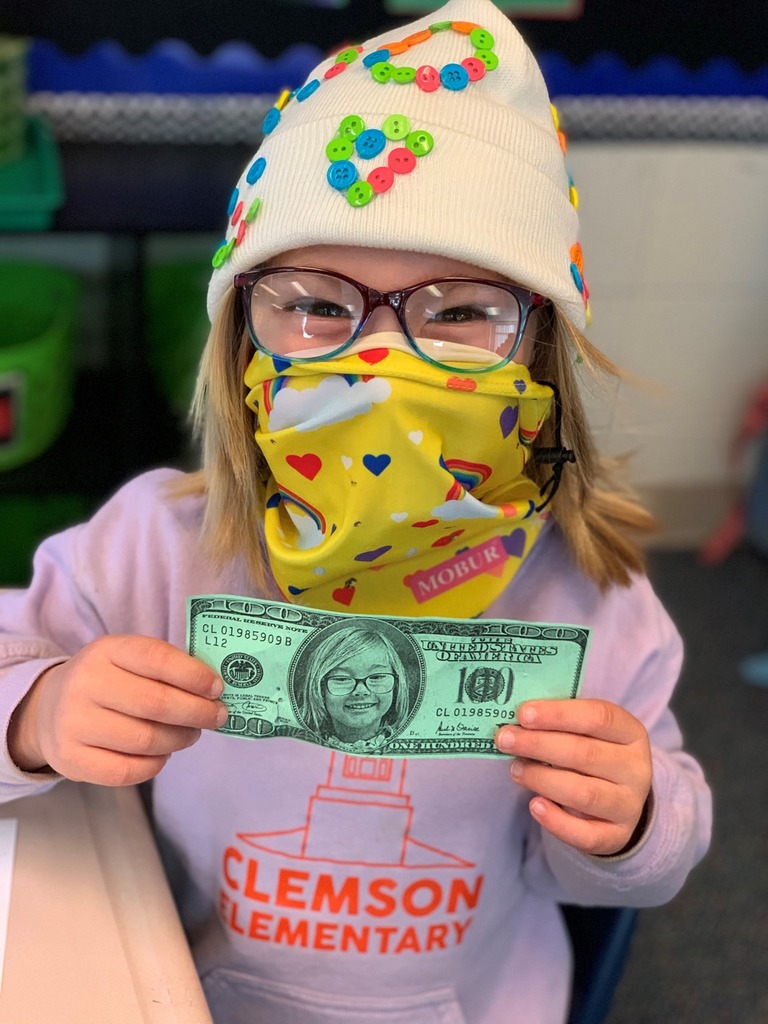Students dressed up for 100 Days of School