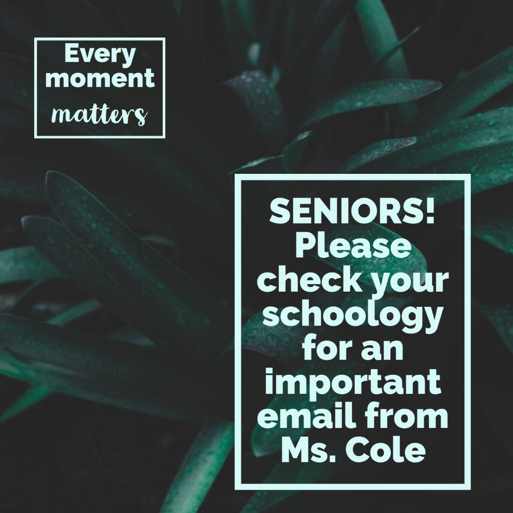 Attention Seniors! 