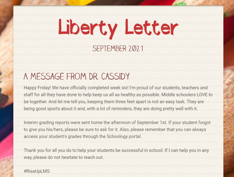 Liberty Letter - September