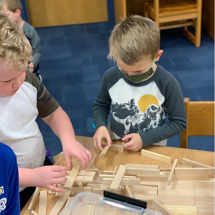This week students used cooperation to build a fort after reading Ollie and Jasper Build a Fort. Student learned the importance of listening to others to accomplish a challenge. #Dacusvillegrown