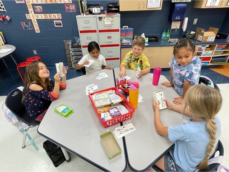 Third graders in Mrs Owens 3rd grade math classes practiced their multiplication skills with Fun Day Friday multiplication games.