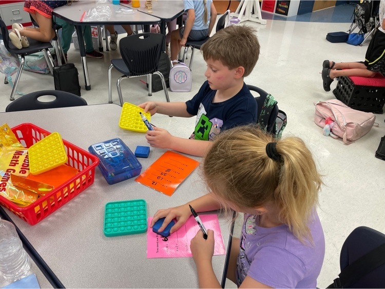 Third graders in Mrs Owens 3rd grade math classes practiced their multiplication skills with Fun Day Friday multiplication games.