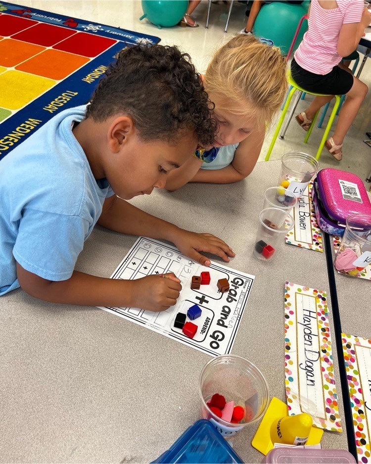 Miss Cole’s class doing some interactive games when learning addition! #dacusvillegrown