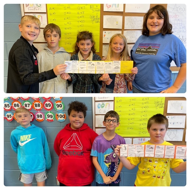 Mrs. Camp’s classes worked on creating the longest food chains possible in science. They had to link as many animals as possible to see how they are all connected to each other.