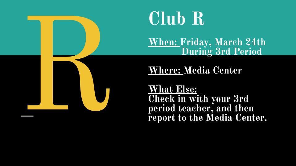 Club R March meeting