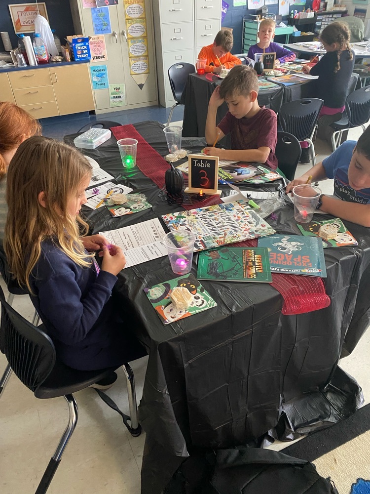My class visited the Book Bites Cafe today! We learned about and got to sample several new genres of books!
